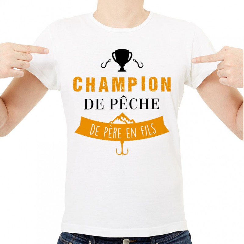 T-shirt Champion de pêche