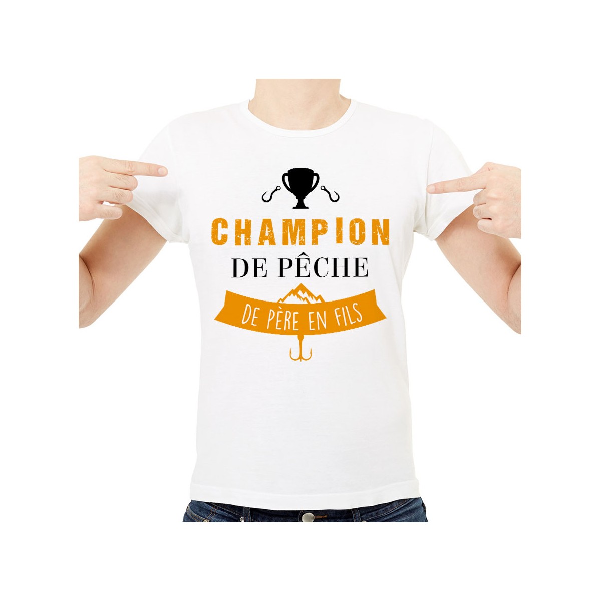 T-shirt Champion de pêche