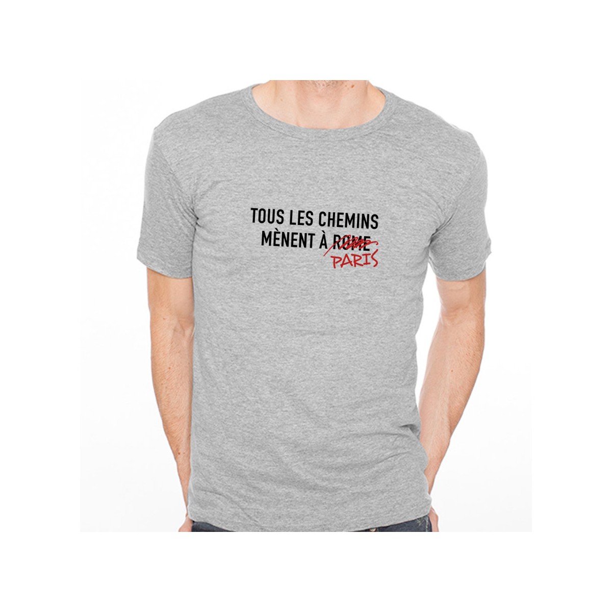 T-shirt Tous les chemins mènent à PARIS