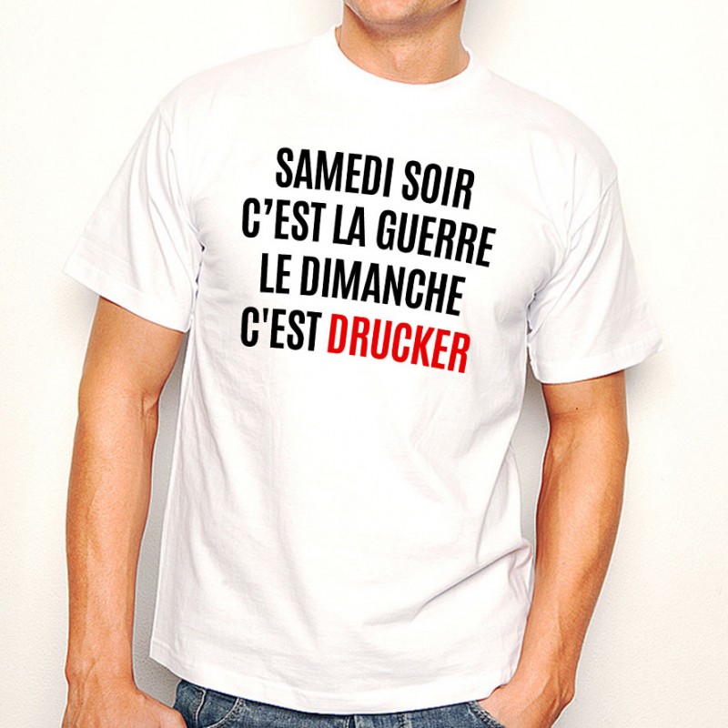 T-shirt Le dimanche c'est Drucker