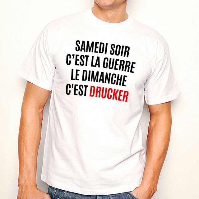 T-shirt Le dimanche c'est Drucker