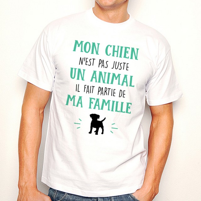 T-shirt Mon Chien fait parti de ma Famille