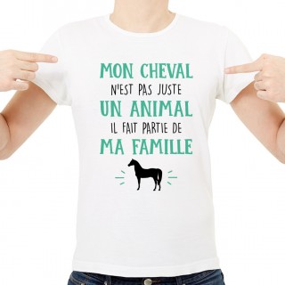T-shirt Mon Cheval fait parti de ma Famille