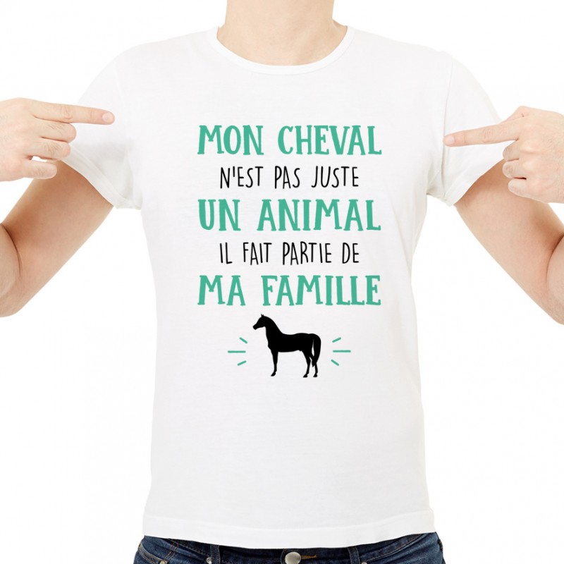 T-shirt Mon Cheval fait parti de ma Famille