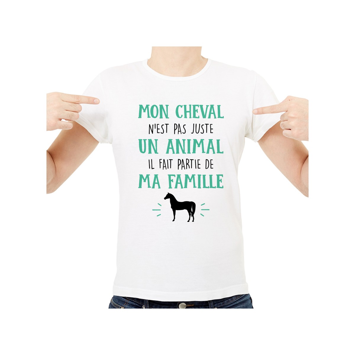 T-shirt Mon Cheval fait parti de ma Famille