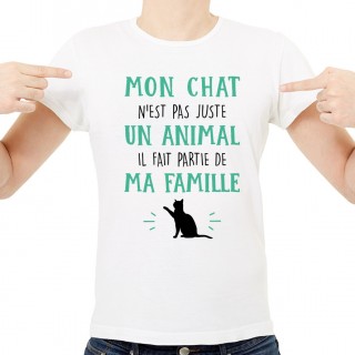 T-shirt Mon Chat fait parti de ma Famille