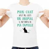 T-shirt Mon Chat fait parti de ma Famille