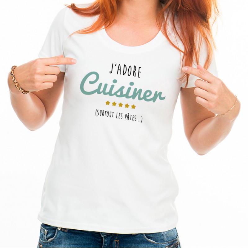 T-shirt J'adore cuisiner ... surtout les pâtes