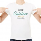 T-shirt J'adore cuisiner ... surtout les pâtes