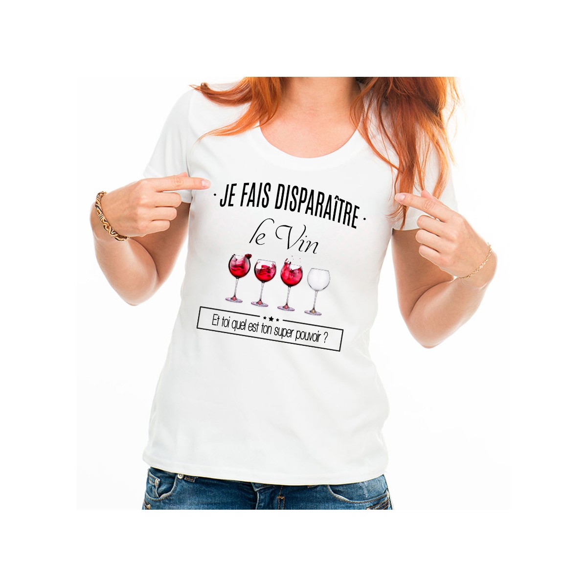 T-shirt Je fais disparaître le vin