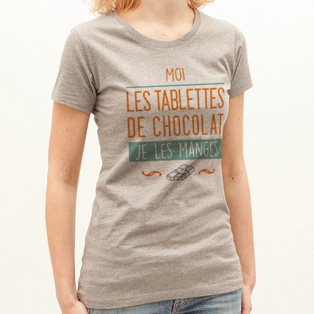 T-shirt Moi, les tablettes de chocolat, je les manges