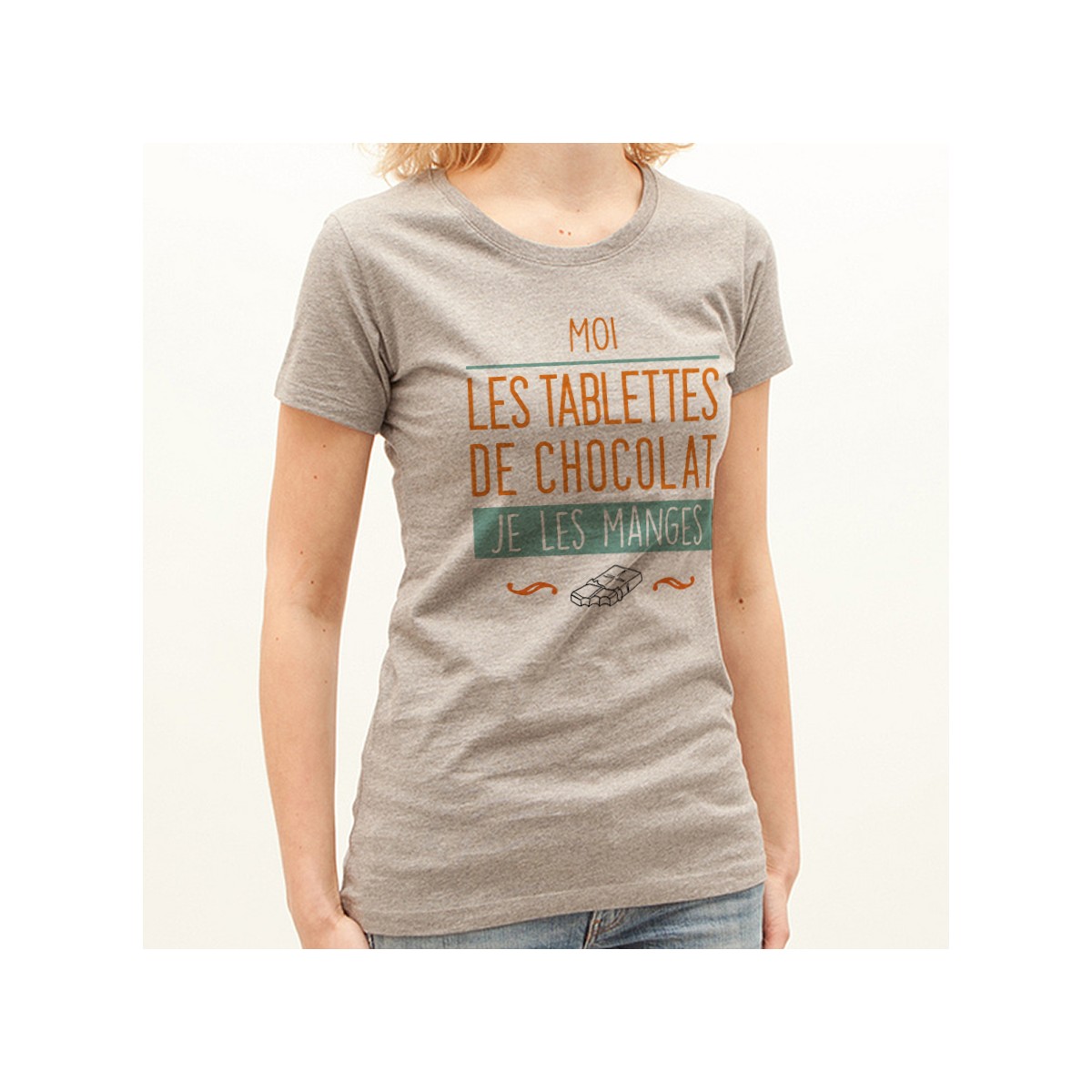 T-shirt Moi, les tablettes de chocolat, je les manges