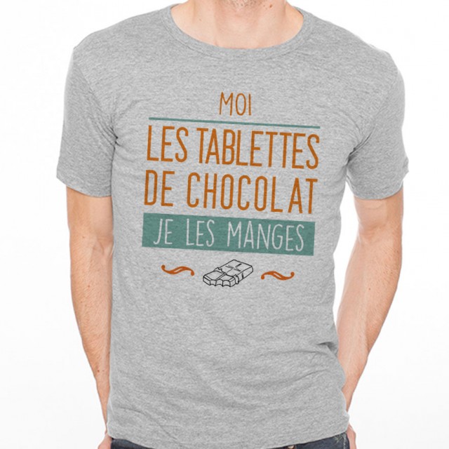 T-shirt Moi, les tablettes de chocolat, je les manges