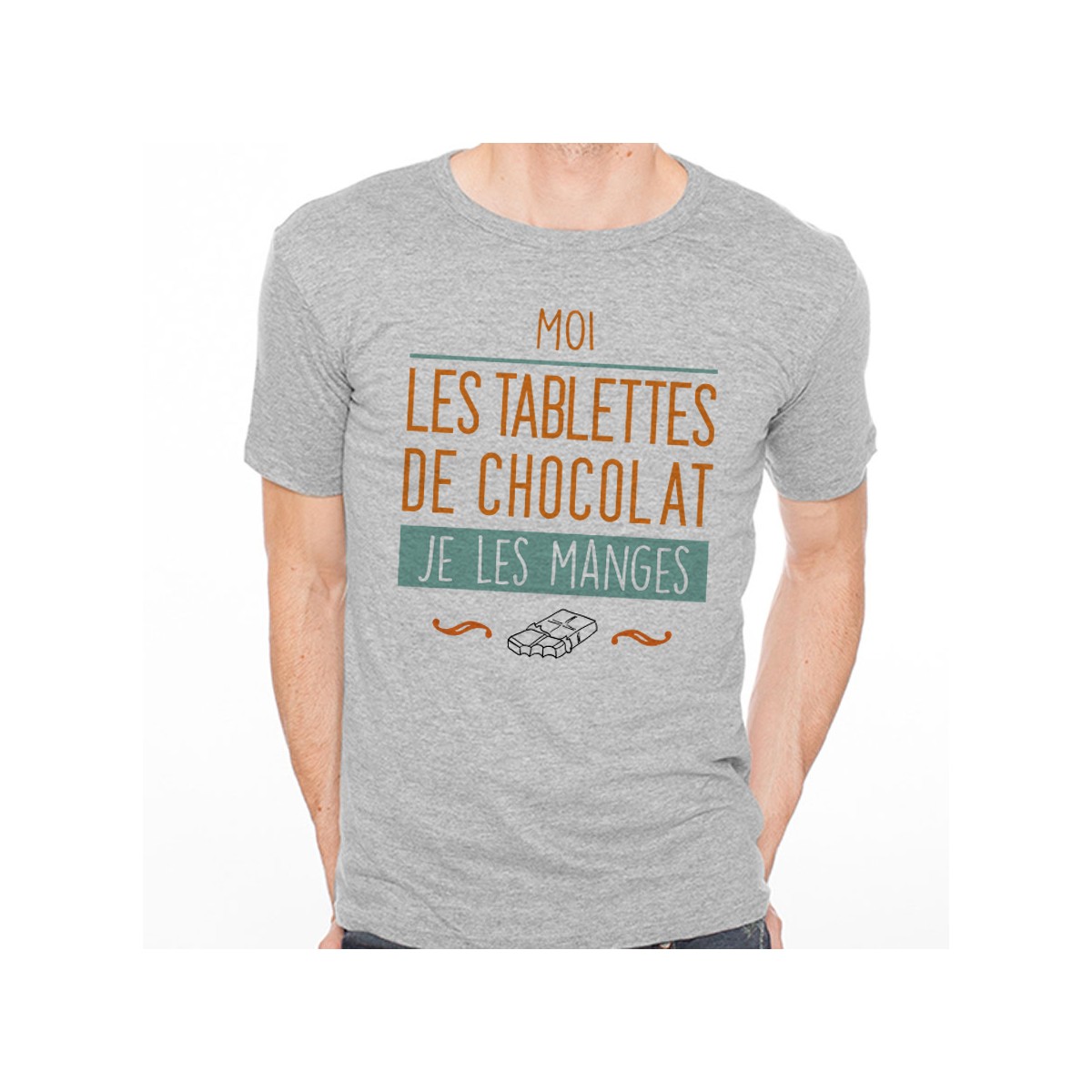 T-shirt Moi, les tablettes de chocolat, je les manges