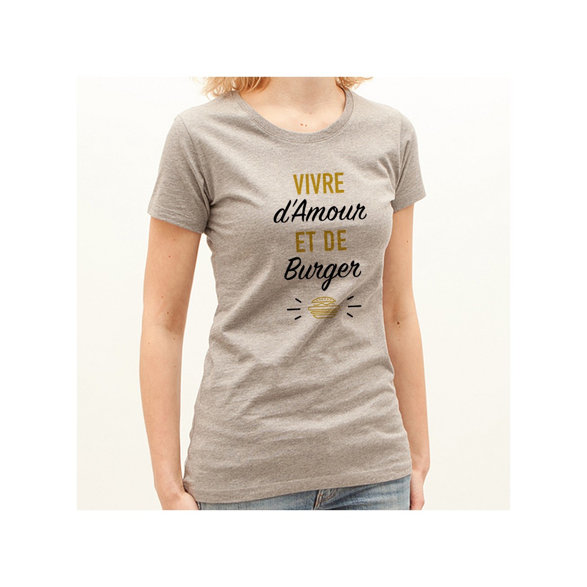 T-shirt Vivre d'Amour et de Burger