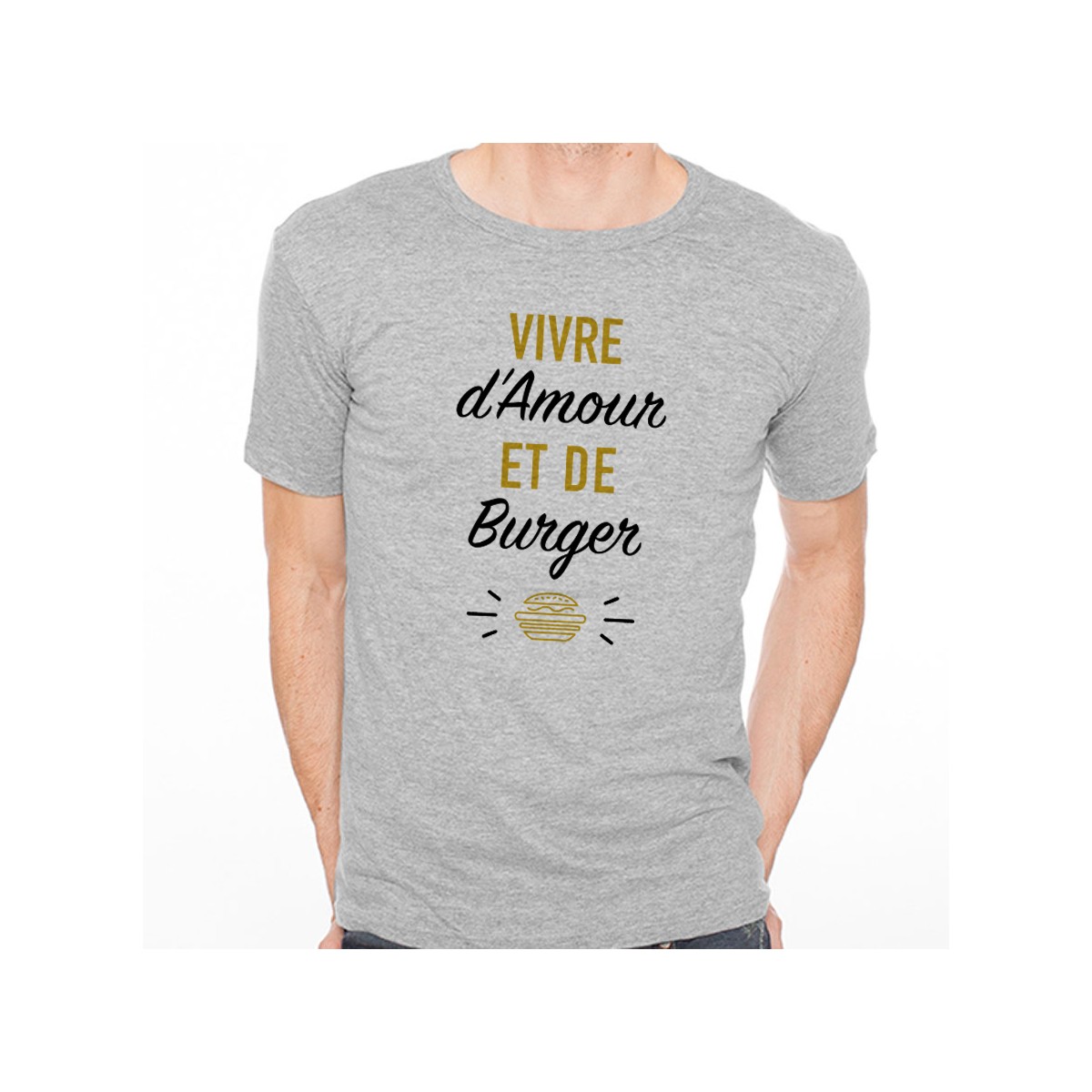 T-shirt Vivre d'Amour et de Burger