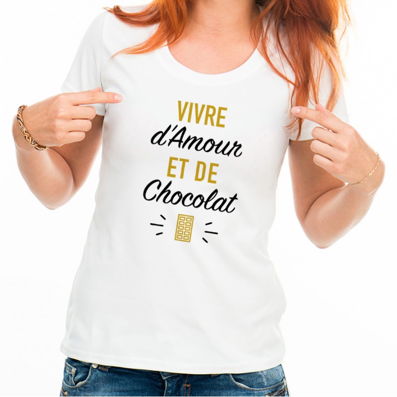 T-shirt Vivre d'Amour et de Chocolat