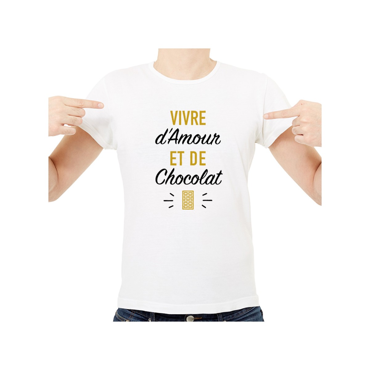 T-shirt Vivre d'Amour et de Chocolat
