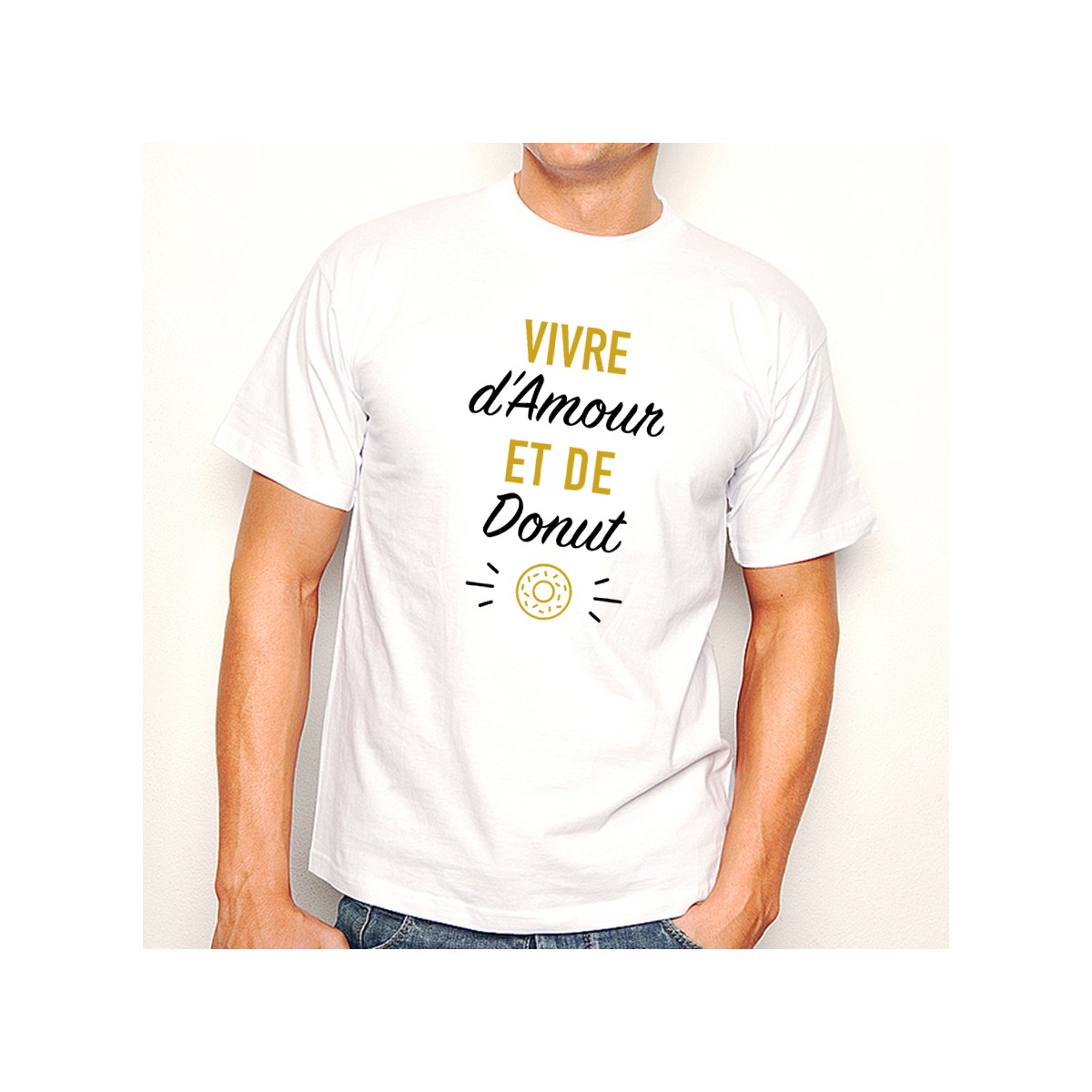 T-shirt Vivre d'Amour et de Donut