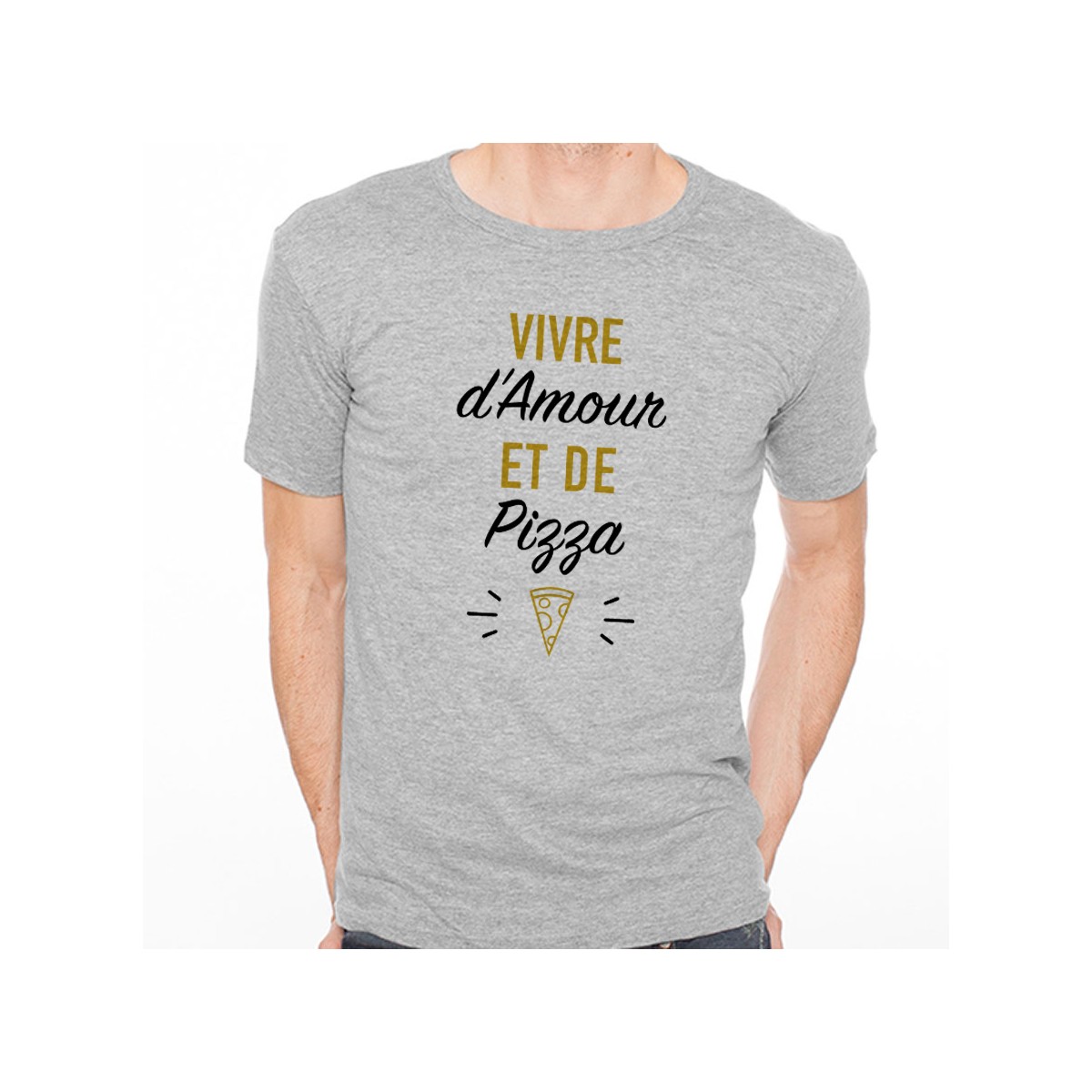 T-shirt Vivre d'Amour et de Pizza