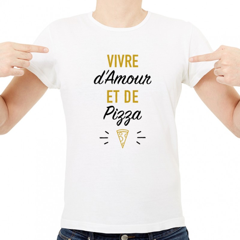 T-shirt Vivre d'Amour et de Pizza