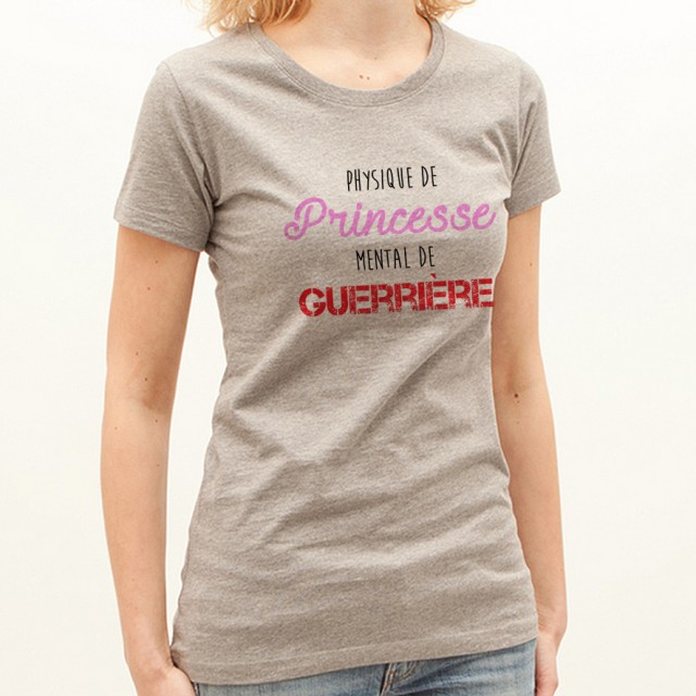 T-shirt Physique de Princesse mental de Guerrière