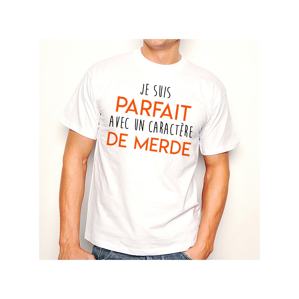 T-shirt Parfait avec un caractère de Merde