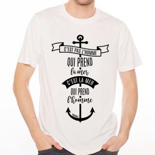 T-shirt c'est pas l'homme qui prend la mer