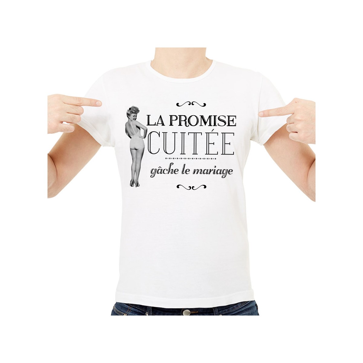 T-shirt La promise cuitée gâche le mariage