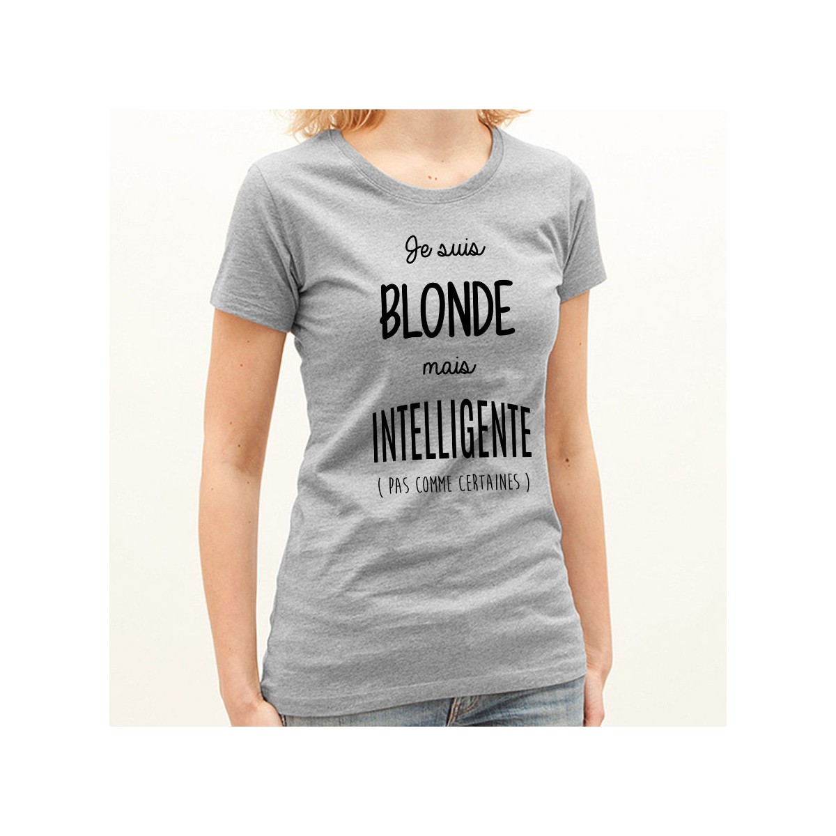 T-shirt Blonde mais intelligente