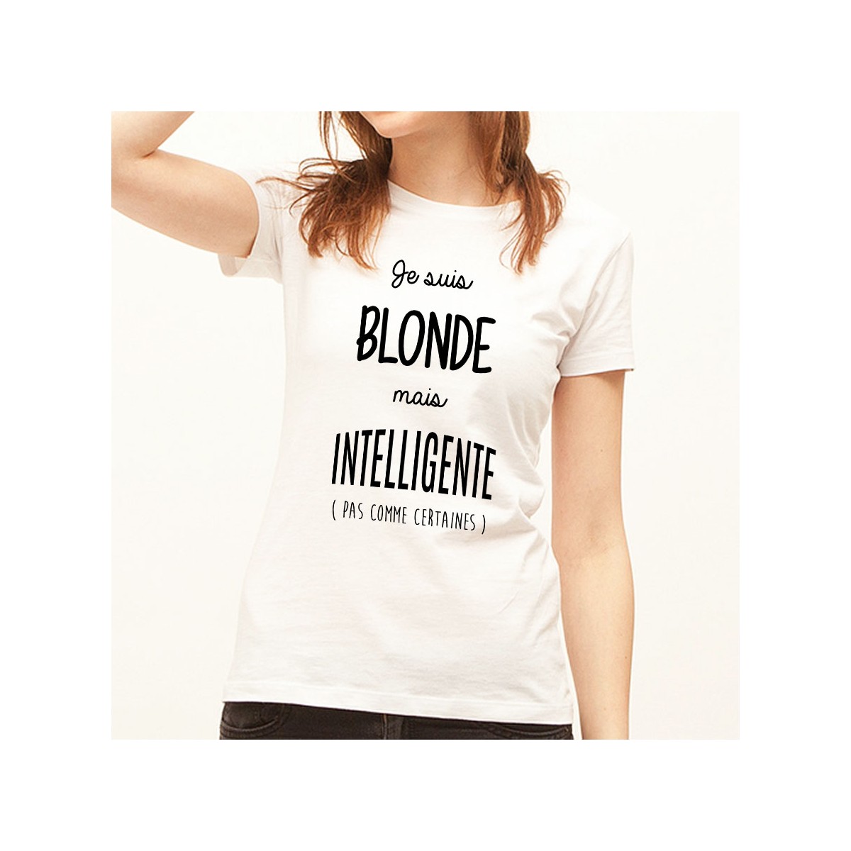 T-shirt Blonde mais intelligente