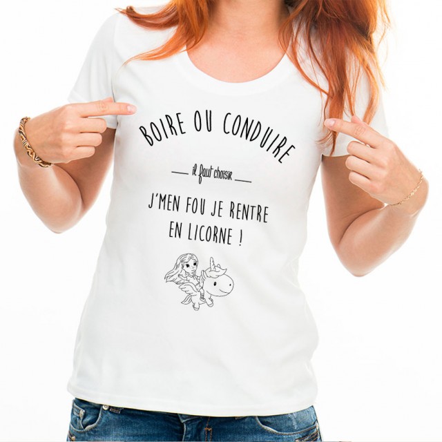 T-shirt Boire ou conduire