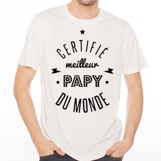 T-shirt Certifié meilleur papy