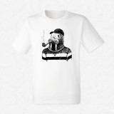 T-shirt Walrus in hipster style