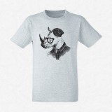 T-shirt Rhino in hipster style