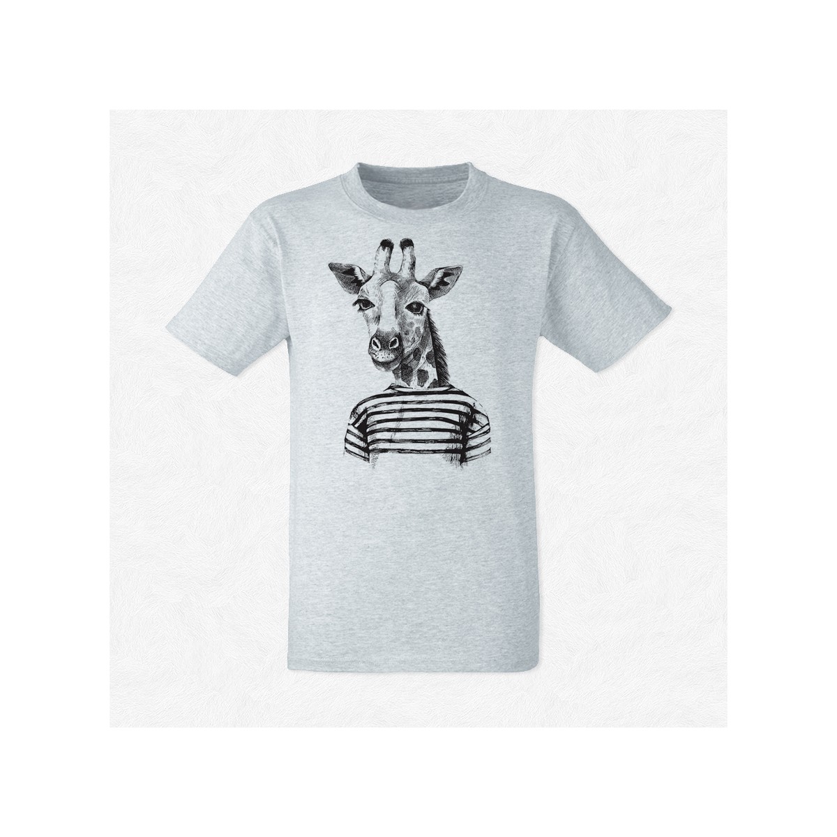 T-shirt Girafe hipster marin