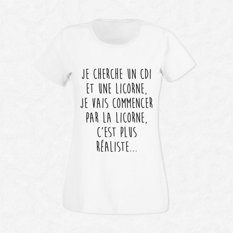 T-shirt CDI ou licorne