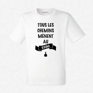 T-shirt Tous les chemins mènent au rhum