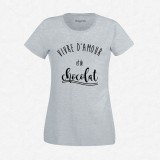 T-shirt Vivre d'amour et de chocolat