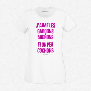 T-shirt J'aime les garçons mignons