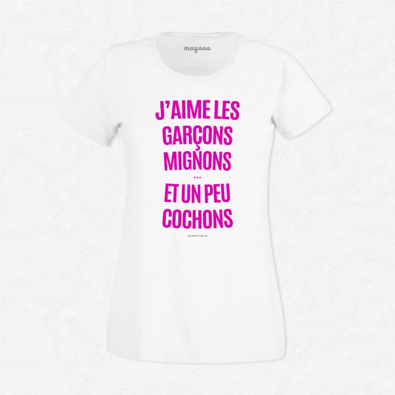 T-shirt J'aime les garçons mignons