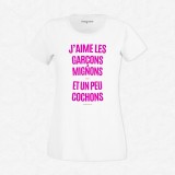 T-shirt J'aime les garçons mignons