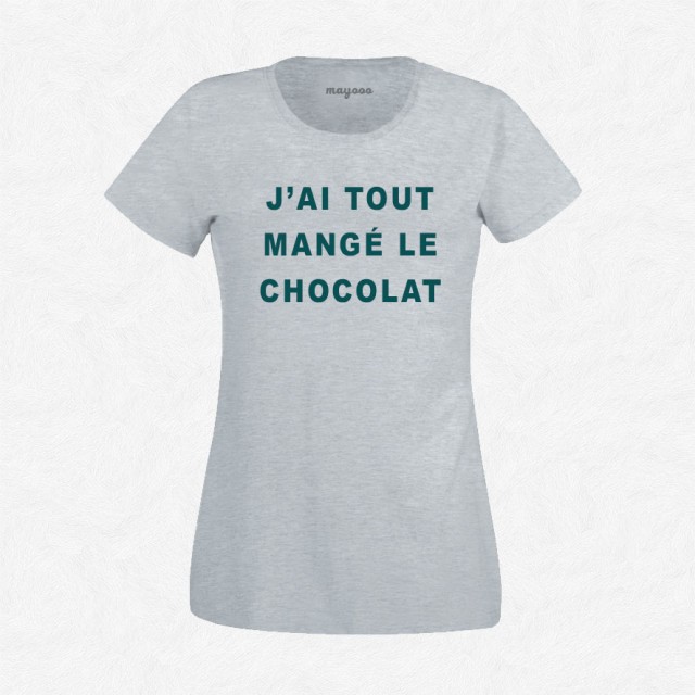 T-shirt J'ai tout mangé le chocolat