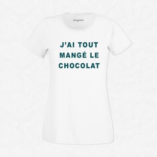 T-shirt J'ai tout mangé le chocolat