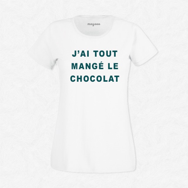 T-shirt J'ai tout mangé le chocolat