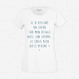 T-shirt Il a dessiné un cœur