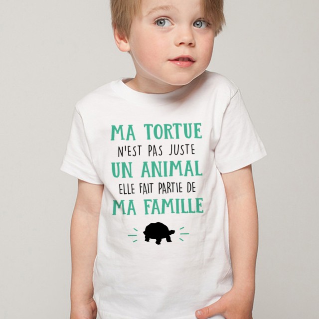 T-shirt Ma Tortue fait parti de ma Famille