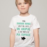 T-shirt Mon Poisson Rouge fait parti de ma Famille