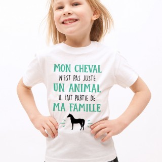 T-shirt Mon Cheval fait parti de ma Famille