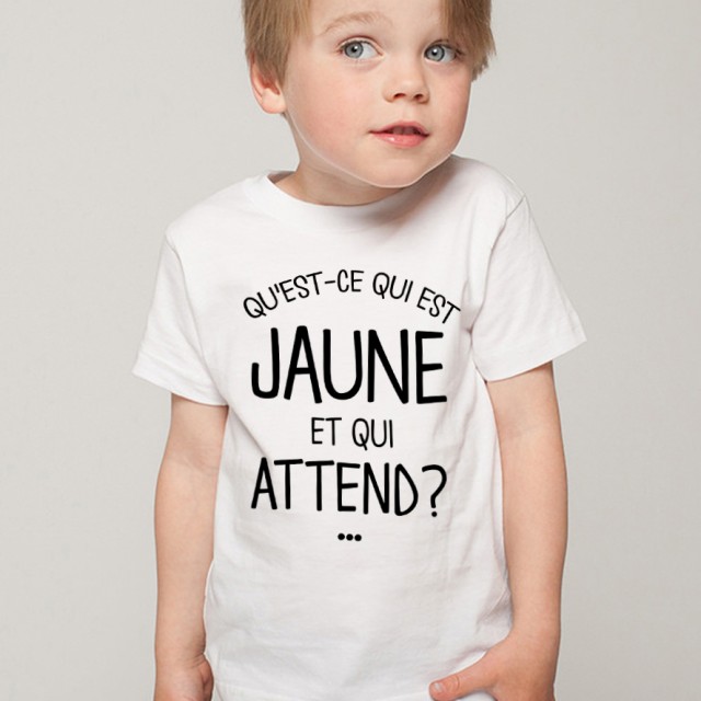 T-shirt Qu'est ce qui est jaune